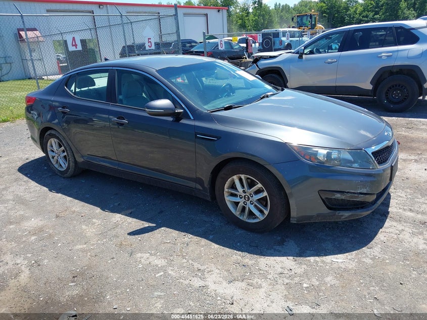 2011 Kia Optima VIN KNAGM4A74B5132901 IAAI salvage auction — THEFT, Mv-907A (New York), sold $25 on 2026-07-28 (photo 1)