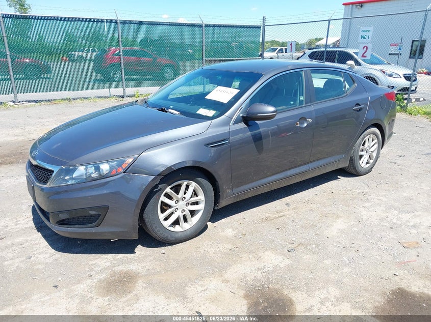 2011 Kia Optima VIN KNAGM4A74B5132901 IAAI salvage auction — THEFT, Mv-907A (New York), sold $25 on 2026-07-28 (photo 2)