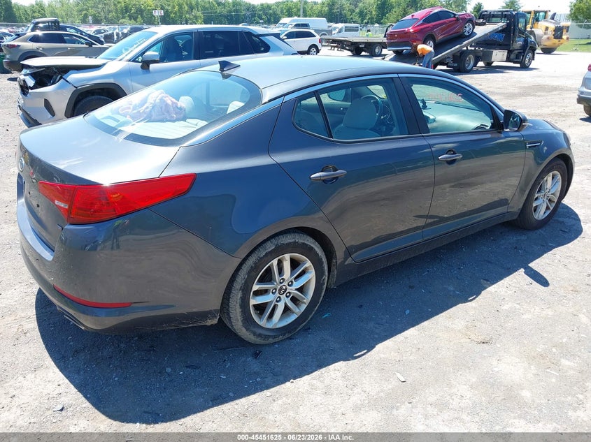 2011 Kia Optima VIN KNAGM4A74B5132901 IAAI salvage auction — THEFT, Mv-907A (New York), sold $25 on 2026-07-28 (photo 4)