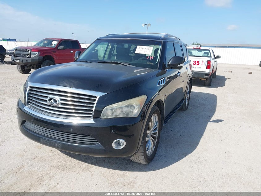 2014 Infiniti Qx80 VIN JN8AZ2NF8E9552677 IAAI salvage auction — NORMAL WEAR, Original (Texas), sold $1,400 on 2026-07-29 (photo 2)