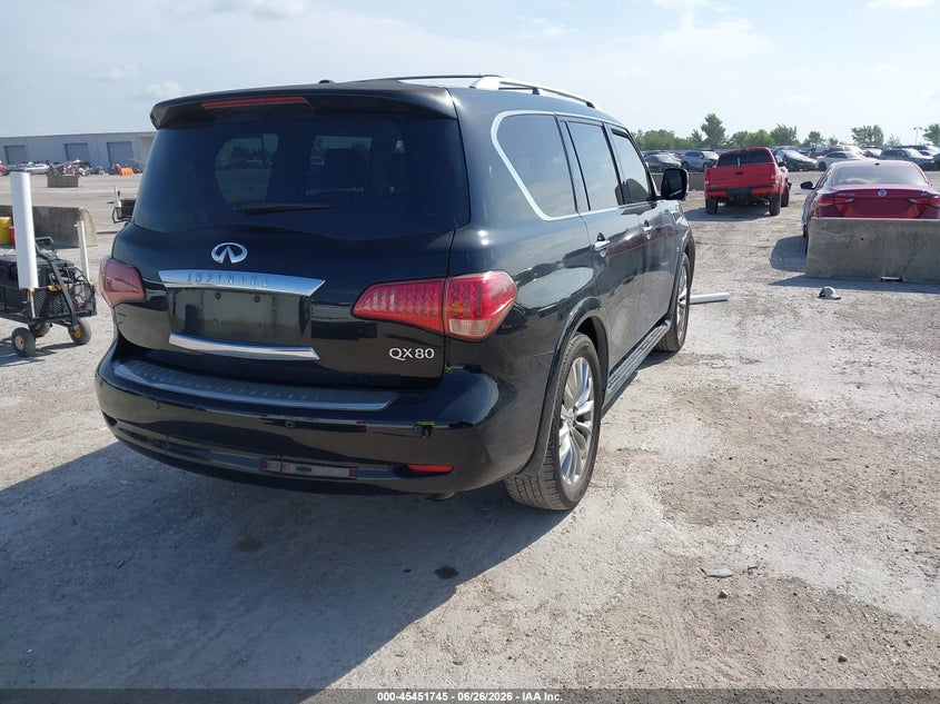 2014 Infiniti Qx80 VIN JN8AZ2NF8E9552677 IAAI salvage auction — NORMAL WEAR, Original (Texas), sold $1,400 on 2026-07-29 (photo 4)