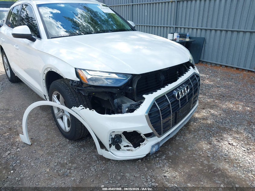 2021 Audi Q5 VIN WA1AAAFY5M2088603 IAAI salvage auction — FRONT END, Salvage Title, sold $11,600 on 2026-07-29 (photo 6)