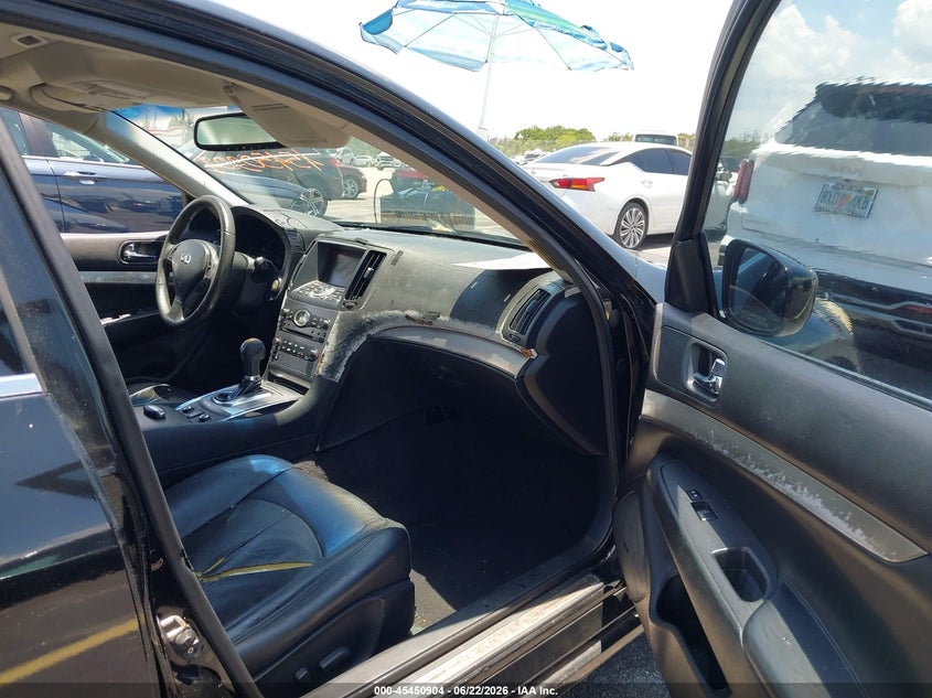 2010 Infiniti G37 VIN JN1CV6AR2AM250027 IAAI salvage auction — LEFT SIDE, Rebuildable (Florida), sold $400 on 2026-07-16 (photo 5)