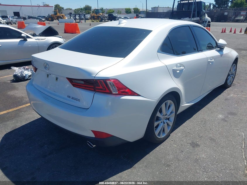 2016 Lexus Is VIN JTHBA1D27G5011404 IAAI salvage auction — LEFT SIDE, Salvage Title, sold $7,600 on 2026-07-27 (photo 4)