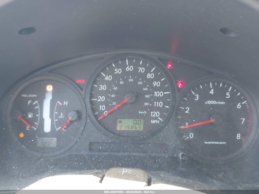 2007 Subaru Impreza VIN JF1GG61667H805065 IAAI salvage auction — NORMAL WEAR, Clear (Pennsylvania), sold $400 on 2026-07-21 (photo 7)