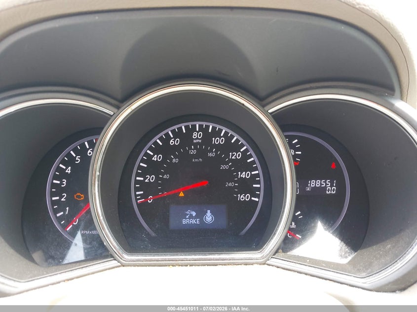 2012 Nissan Murano VIN JN8AZ1MUXCW104952 IAAI salvage auction — NORMAL WEAR, Clear (Tennessee), sold $225 on 2026-07-16 (photo 7)