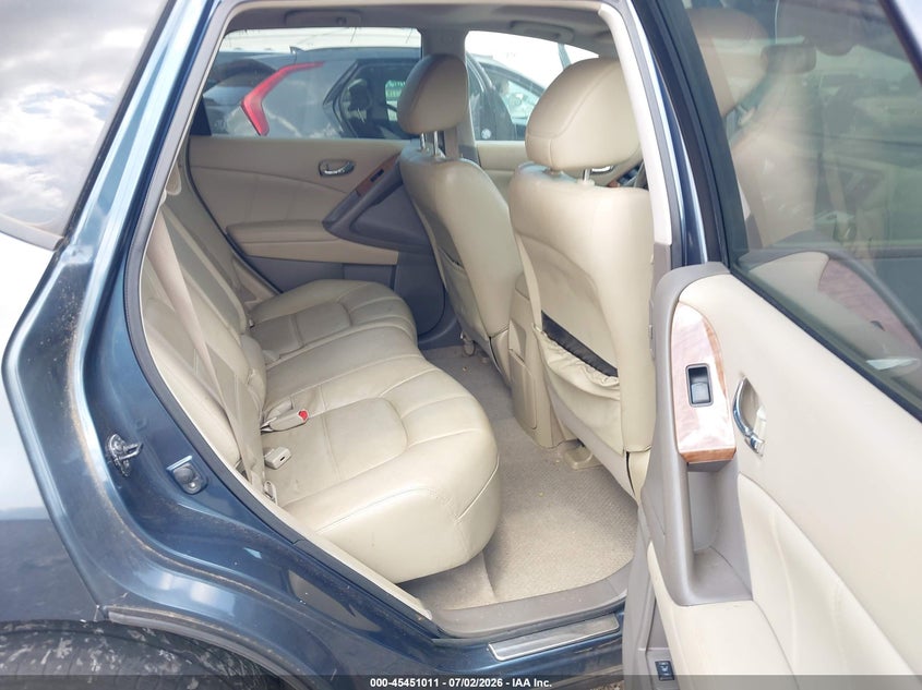 2012 Nissan Murano VIN JN8AZ1MUXCW104952 IAAI salvage auction — NORMAL WEAR, Clear (Tennessee), sold $225 on 2026-07-16 (photo 8)