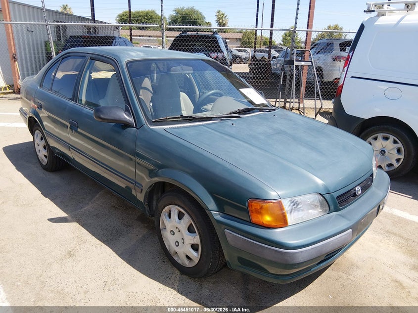 1997 Toyota Tercel VIN JT2BC52L0V0216709 IAAI salvage auction — NORMAL WEAR, Clear - Dealer Only (California), sold $850 on 2026-07-07 (photo 1)