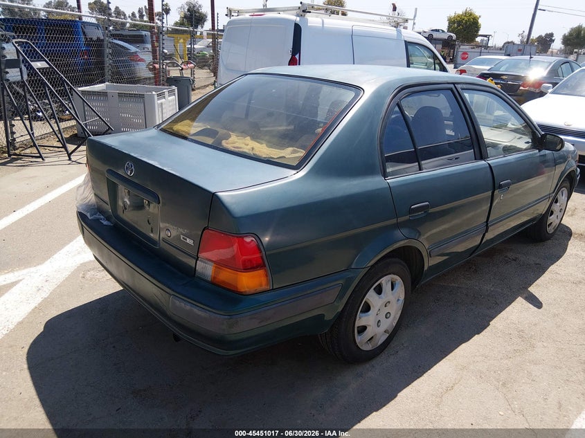 1997 Toyota Tercel VIN JT2BC52L0V0216709 IAAI salvage auction — NORMAL WEAR, Clear - Dealer Only (California), sold $850 on 2026-07-07 (photo 4)
