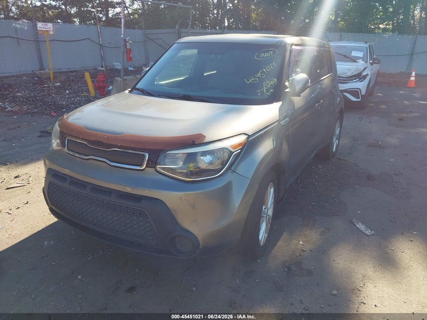 2014 Kia Soul VIN KNDJP3A58E7039204 IAAI salvage auction — NORMAL WEAR, Salvage Rebuilt (North Carolina), sold $850 on 2026-07-14 (photo 2)