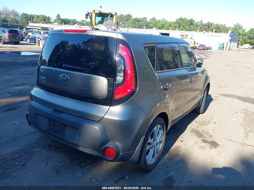 2014 Kia Soul VIN KNDJP3A58E7039204 IAAI salvage auction — NORMAL WEAR, Salvage Rebuilt (North Carolina), sold $850 on 2026-07-14 (photo 4)