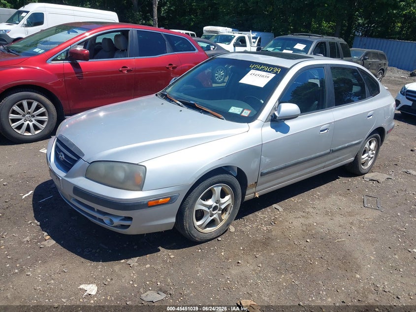 2004 Hyundai Elantra VIN KMHDN56D34U121447 IAAI salvage auction — LEFT FRONT, Clear (New York), sold $425 on 2026-07-14 (photo 2)