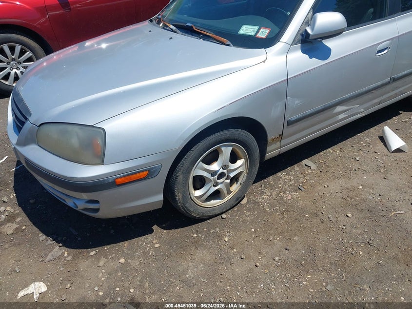 2004 Hyundai Elantra VIN KMHDN56D34U121447 IAAI salvage auction — LEFT FRONT, Clear (New York), sold $425 on 2026-07-14 (photo 6)