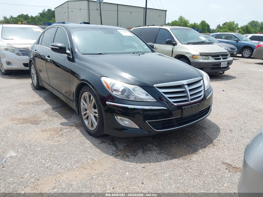 2013 Hyundai Genesis VIN KMHGC4DD2DU229414 IAAI salvage auction — NORMAL WEAR, Original (Texas), sold $1,775 on 2026-07-15 (photo 1)