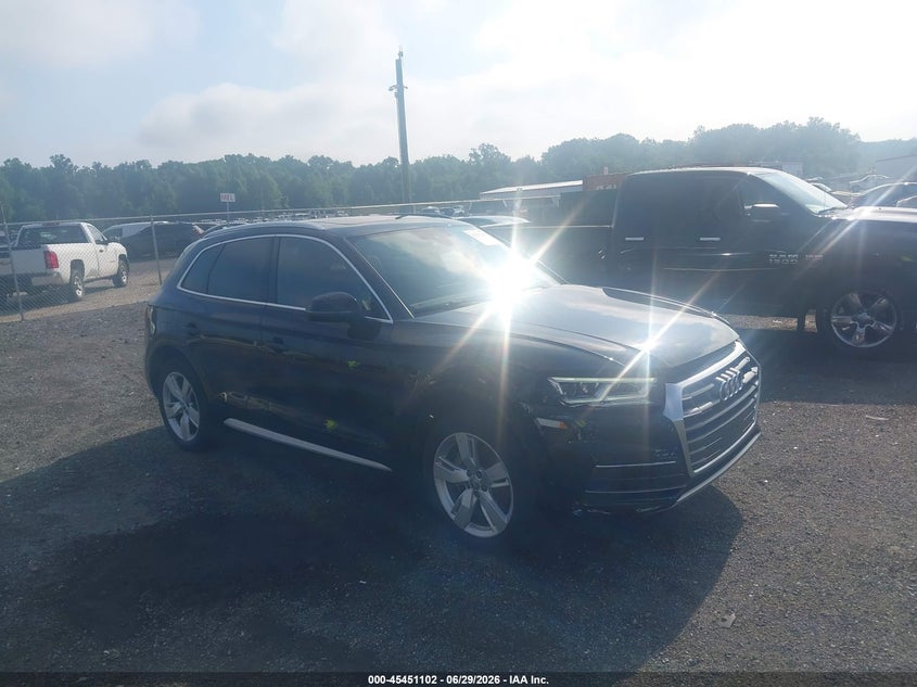 2018 Audi Q5 VIN WA1BNAFY6J2212611 IAAI salvage auction — RIGHT FRONT, Salvage - Greater Than 75% (Maryland), sold $6,100 on 2026-07-20 (photo 1)
