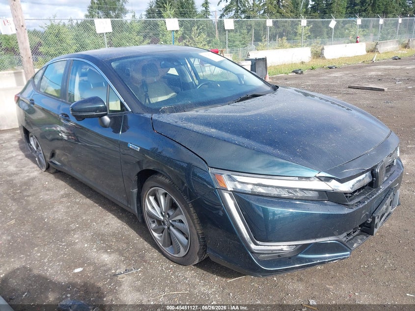 2018 Honda Clarity VIN JHMZC5F34JC022661 IAAI salvage auction — LEFT SIDE, Salvage Title, sold $5,100 on 2026-07-15 (photo 1)