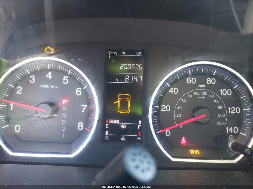 2008 Honda Cr-v VIN JHLRE38368C016094 IAAI salvage auction — NORMAL WEAR, Clear (Tennessee), sold $675 on 2026-07-28 (photo 7)
