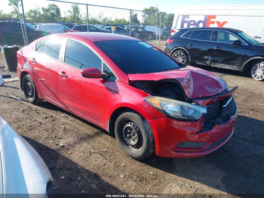 2016 Kia Forte VIN KNAFK4A62G5567979 IAAI salvage auction — FRONT END, Salvage (Ohio), sold $400 on 2026-07-30 (photo 1)
