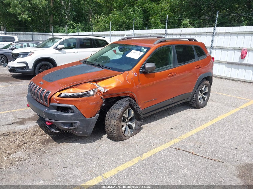 2016 Jeep Cherokee VIN 1C4PJMBS4GW155627 IAAI salvage auction — LEFT FRONT, Clear (Michigan), sold $1,975 on 2026-08-03 (photo 2)