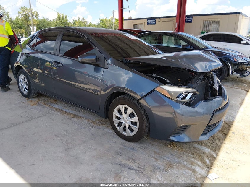 2014 Toyota Corolla VIN 5YFBPRHE6EP127812 IAAI salvage auction — FRONT END, Salvage Title, sold $25 on 2026-07-21 (photo 1)