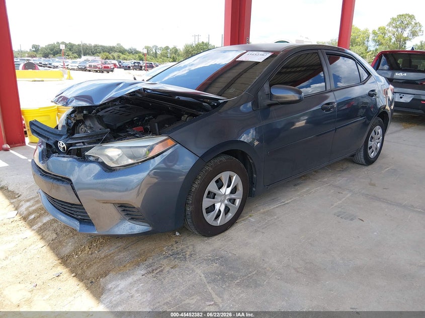 2014 Toyota Corolla VIN 5YFBPRHE6EP127812 IAAI salvage auction — FRONT END, Salvage Title, sold $25 on 2026-07-21 (photo 2)