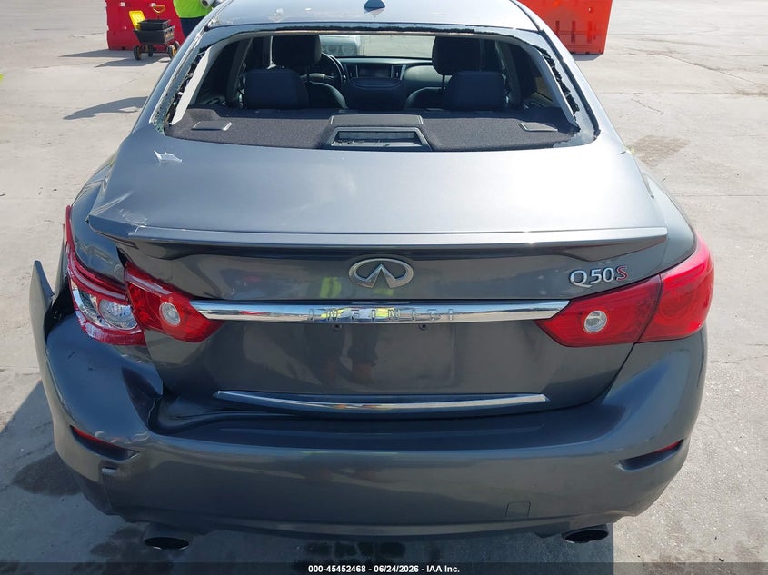2015 Infiniti Q50 VIN JN1BV7AP7FM347439 IAAI salvage auction — REAR END, Salvage (Texas), sold $2,800 on 2026-07-09 (photo 6)