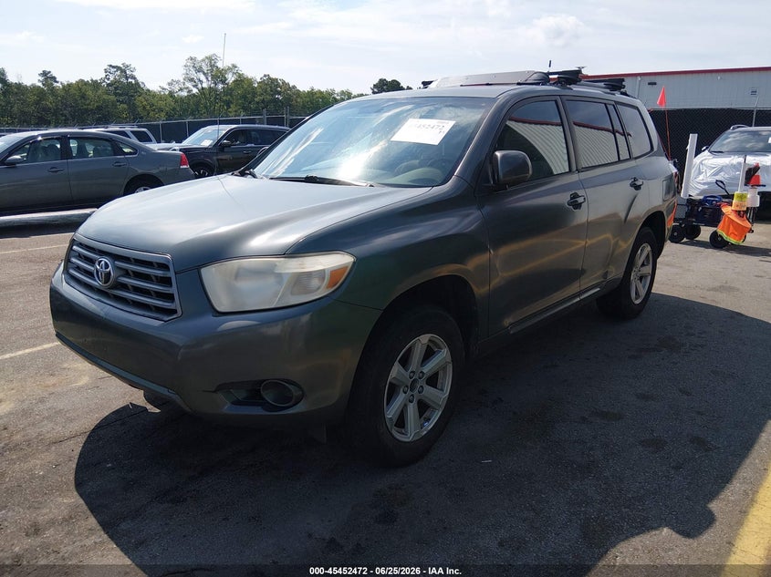 2009 Toyota Highlander VIN JTEDS41A592087272 IAAI salvage auction — RIGHT REAR, Salvage (South Carolina), sold $1,850 on 2026-07-29 (photo 2)