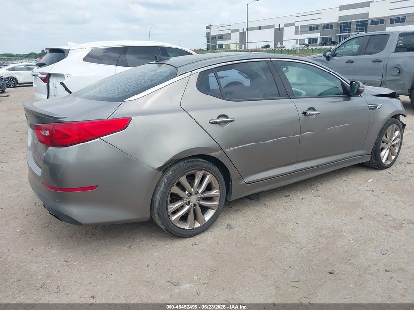 2015 Kia Optima VIN 5XXGR4A68FG507752 IAAI salvage auction — FRONT END, Salvage (Texas), sold $525 on 2026-07-28 (photo 4)