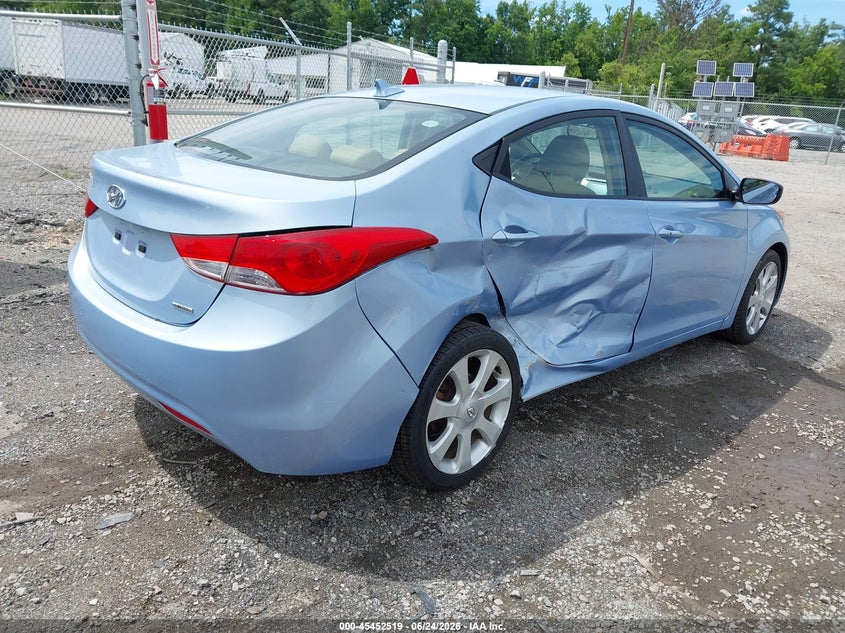 2011 Hyundai Elantra VIN KMHDH4AE6BU098664 IAAI salvage auction — RIGHT SIDE, Clear (Virginia), sold $1,050 on 2026-07-17 (photo 4)