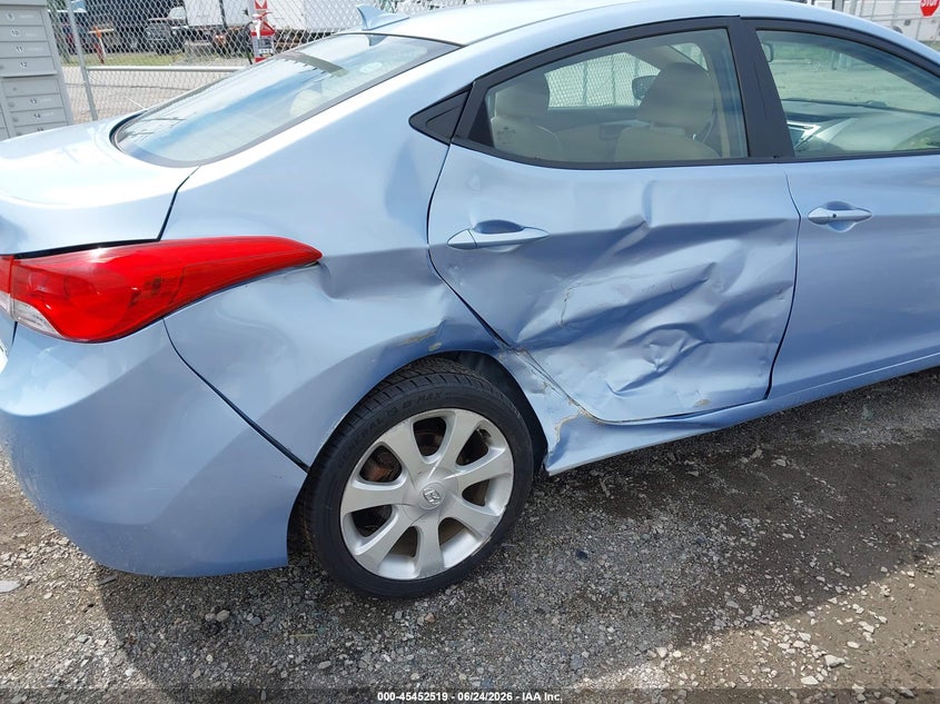 2011 Hyundai Elantra VIN KMHDH4AE6BU098664 IAAI salvage auction — RIGHT SIDE, Clear (Virginia), sold $1,050 on 2026-07-17 (photo 6)