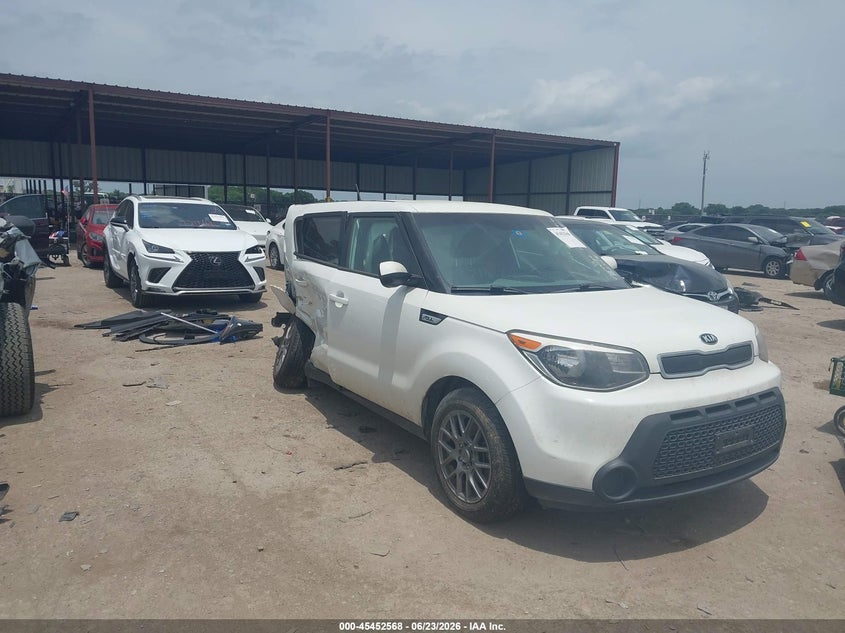 2016 Kia Soul VIN KNDJN2A29G7408225 IAAI salvage auction — REAR END, Salvage (Texas), sold $700 on 2026-07-21 (photo 1)