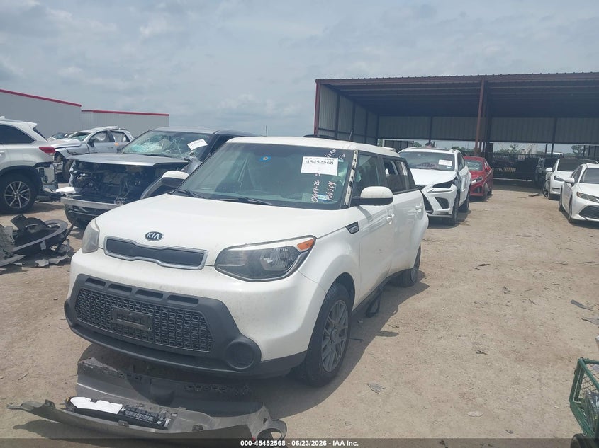 2016 Kia Soul VIN KNDJN2A29G7408225 IAAI salvage auction — REAR END, Salvage (Texas), sold $700 on 2026-07-21 (photo 2)