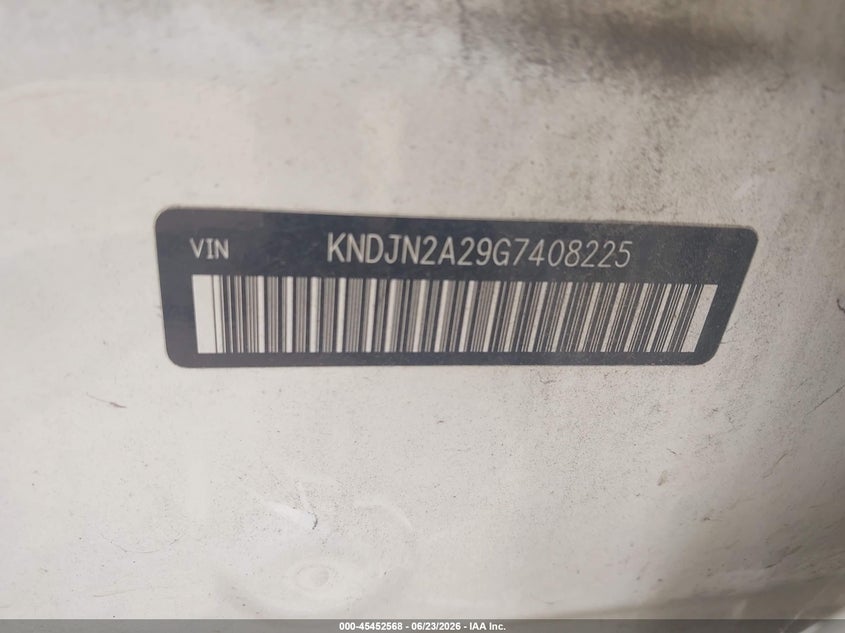 2016 Kia Soul VIN KNDJN2A29G7408225 IAAI salvage auction — REAR END, Salvage (Texas), sold $700 on 2026-07-21 (photo 9)