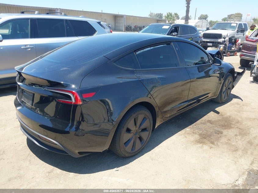 2025 Tesla Model 3 VIN 5YJ3E1EA9SF045755 IAAI salvage auction — FRONT END, Salvage Title, sold $13,050 on 2026-07-15 (photo 4)