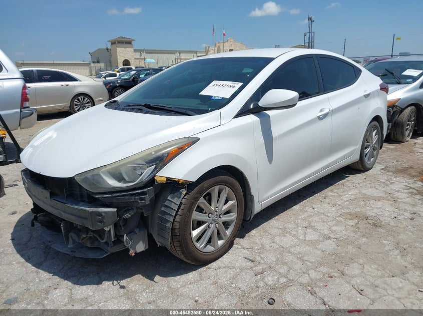 2016 Hyundai Elantra VIN 5NPDH4AE0GH683729 IAAI salvage auction — FRONT END, Original (Texas), sold $2,550 on 2026-08-03 (photo 2)