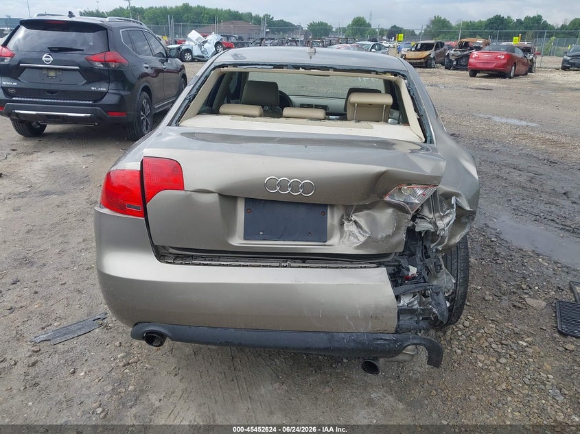 2007 Audi A4 VIN WAUDF78E17A118505 IAAI salvage auction — REAR END, Junk Bill Of Sale Mv2459 (Wisconsin), sold $25 on 2026-07-23 (photo 6)