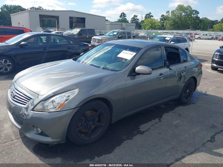 2012 Infiniti G37 VIN JN1CV6AP2CM626260 IAAI salvage auction — NORMAL WEAR, Repossession Paperwork (Georgia), sold $125 on 2026-07-29 (photo 2)