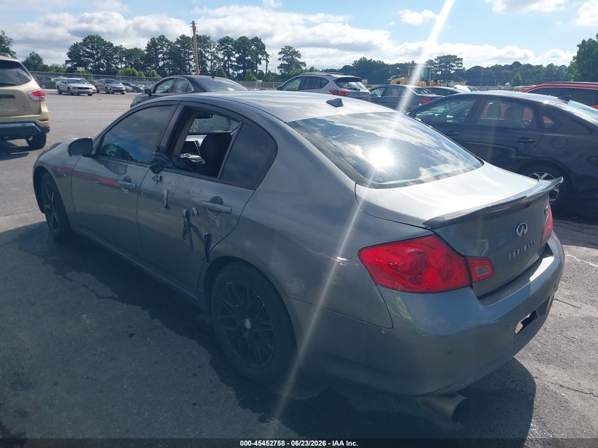 2012 Infiniti G37 VIN JN1CV6AP2CM626260 IAAI salvage auction — NORMAL WEAR, Repossession Paperwork (Georgia), sold $125 on 2026-07-29 (photo 3)