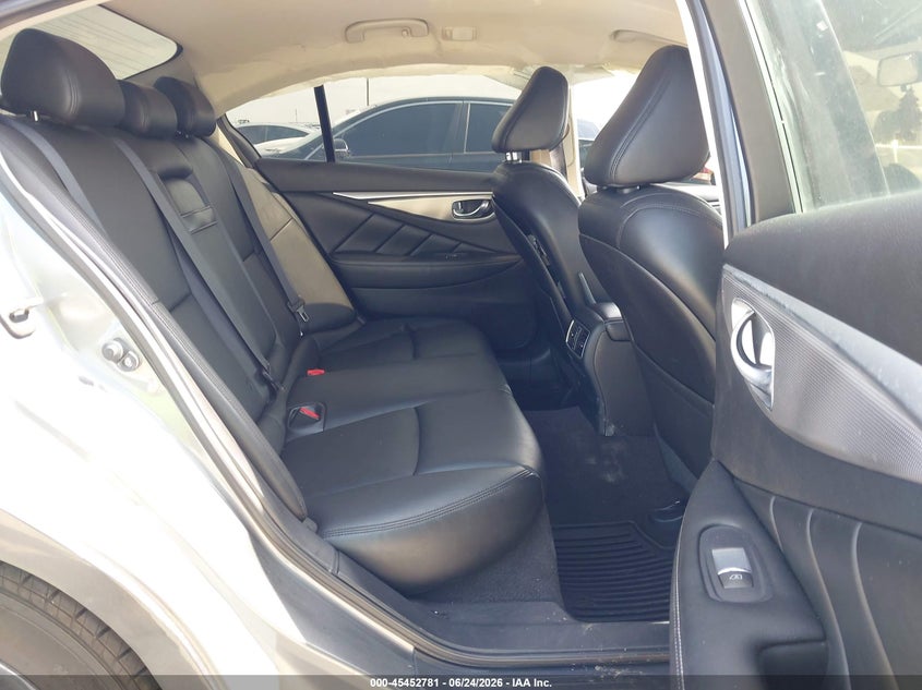 2015 Infiniti Q50 VIN JN1BV7AP7FM337168 IAAI salvage auction — LEFT REAR, Salvage (Texas), sold $3,075 on 2026-07-24 (photo 8)