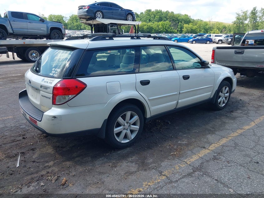 2009 Subaru Outback VIN 4S4BP61C097311296 IAAI salvage auction — NORMAL WEAR, Clear (Michigan), sold $475 on 2026-07-06 (photo 4)