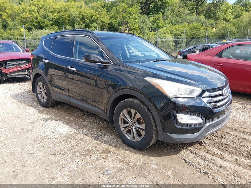 2014 Hyundai Santa fe VIN 5XYZUDLB2EG156297 IAAI salvage auction — REAR END, Salvage Title, sold $1,100 on 2026-07-29 (photo 1)