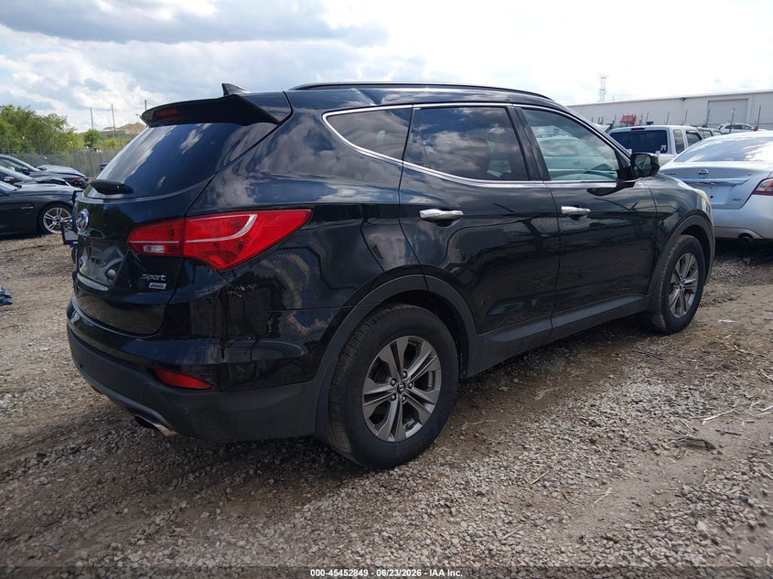 2014 Hyundai Santa fe VIN 5XYZUDLB2EG156297 IAAI salvage auction — REAR END, Salvage Title, sold $1,100 on 2026-07-29 (photo 4)