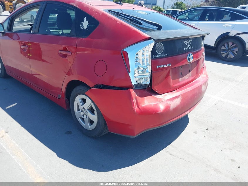 2010 Toyota Prius VIN JTDKN3DU1A5095777 IAAI salvage auction — REAR END, Salvage (California), sold $750 on 2026-07-29 (photo 6)