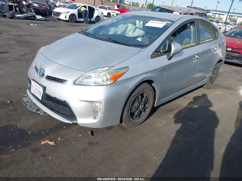 2014 Toyota Prius VIN JTDKN3DU7E0393981 IAAI salvage auction — REAR END, Salvage Title, sold $1,850 on 2026-07-17 (photo 2)