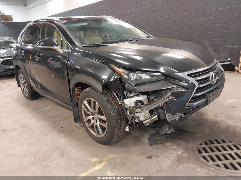 2015 Lexus Nx VIN JTJBARBZ5F2001497 IAAI salvage auction — FRONT END, Mv-907A (New York), sold $4,100 on 2026-07-09 (photo 1)