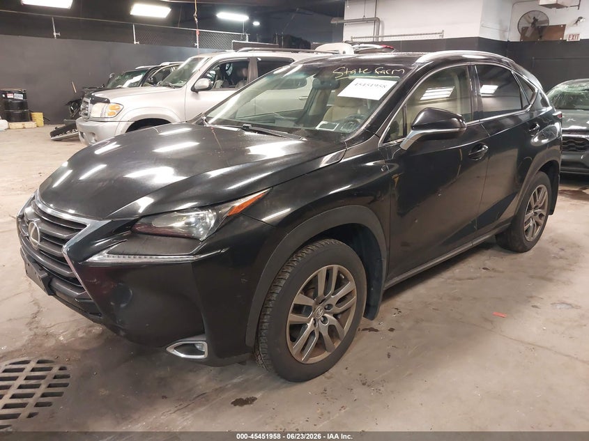 2015 Lexus Nx VIN JTJBARBZ5F2001497 IAAI salvage auction — FRONT END, Mv-907A (New York), sold $4,100 on 2026-07-09 (photo 2)