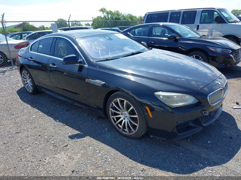 2013 BMW 6er VIN WBA6B2C5XDDG66854 IAAI salvage auction — NORMAL WEAR, Clear (Virginia), sold $1,400 on 2026-07-07 (photo 1)