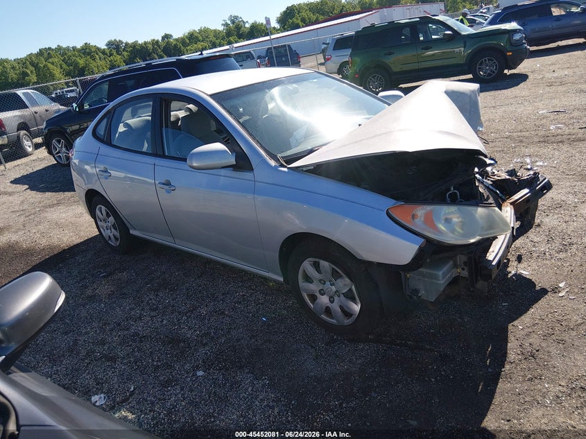 2007 Hyundai Elantra VIN KMHDU46D47U249598 IAAI salvage auction — FRONT END, Salvage - Greater Than 75% (Maryland), sold $225 on 2026-07-13 (photo 1)