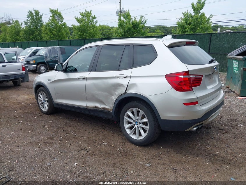 2017 BMW X3 VIN 5UXWX9C3XH0T24664 IAAI salvage auction — LEFT REAR, Mv-907A (New York), sold $3,050 on 2026-07-21 (photo 3)