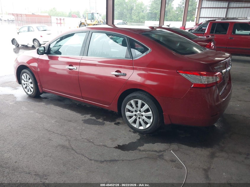 2015 Nissan Sentra VIN 3N1AB7AP4FL650127 IAAI salvage auction — NORMAL WEAR, Clear (Mississippi), sold $425 on 2026-07-17 (photo 3)